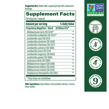 MegaFlora Probiotic Original - 14 Strains - 20 Billion live cultures